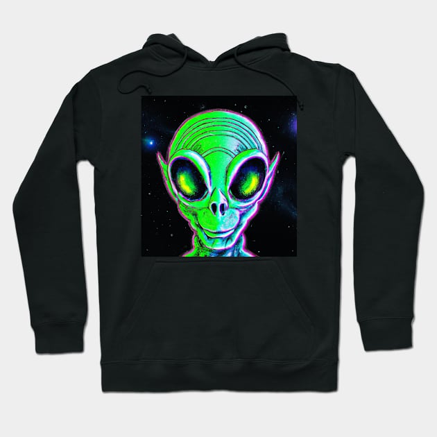 Evil Green Alien Hoodie by Starbase79